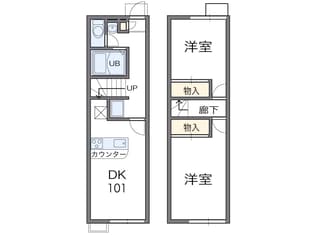 レオパレス尾上の物件間取画像